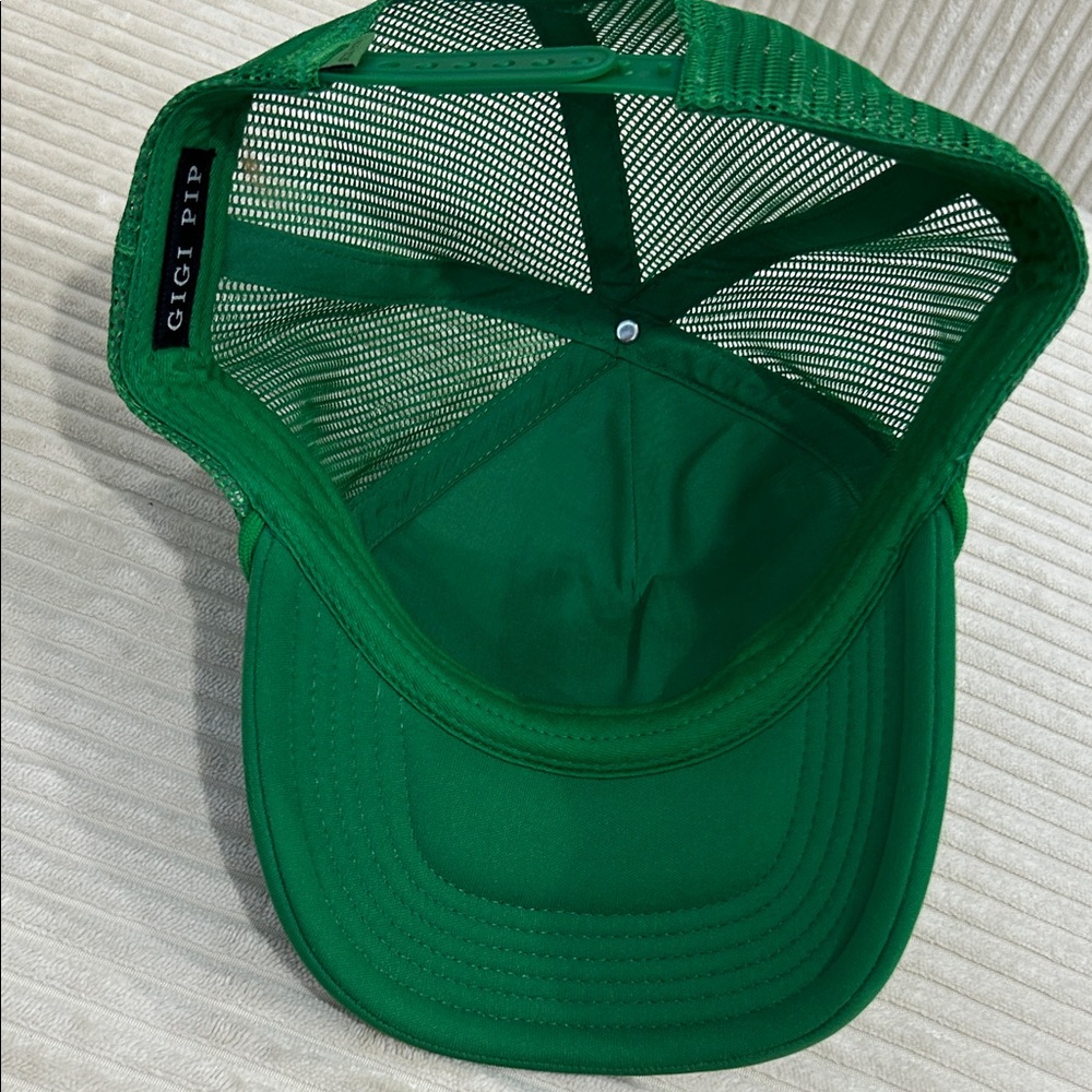 GIGI PIP VTG Green Mesh Trucker Hat - Picture 3 of 7